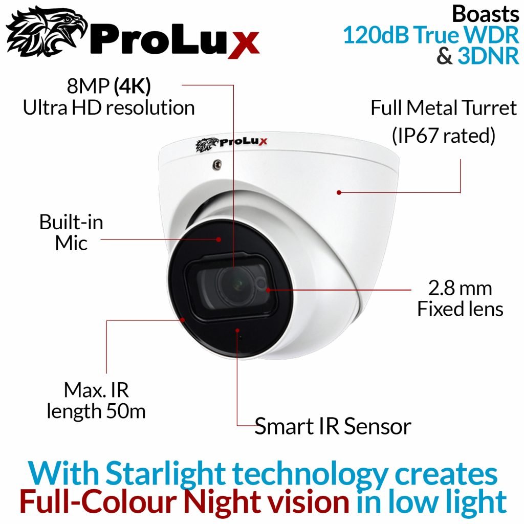 Prolux 8MP Camera with 3d DNR WDR