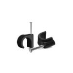 Cable Clips 5mm Black Round 100 Pack