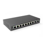 8 x 10/100Mbps PoE/PoE+ Ports (110W) and 2xGE Uplink Ports, Unmanaged Desktop Steel Case Switch Home Office, Retails, Cafe, Villa, Surveillance etc